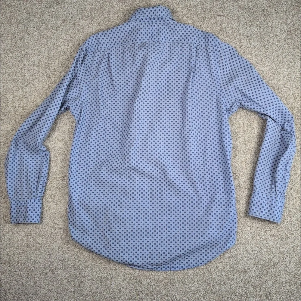 Polo Ralph Lauren Mens Button Down Shirt Blue Patterned Casual Medium‎